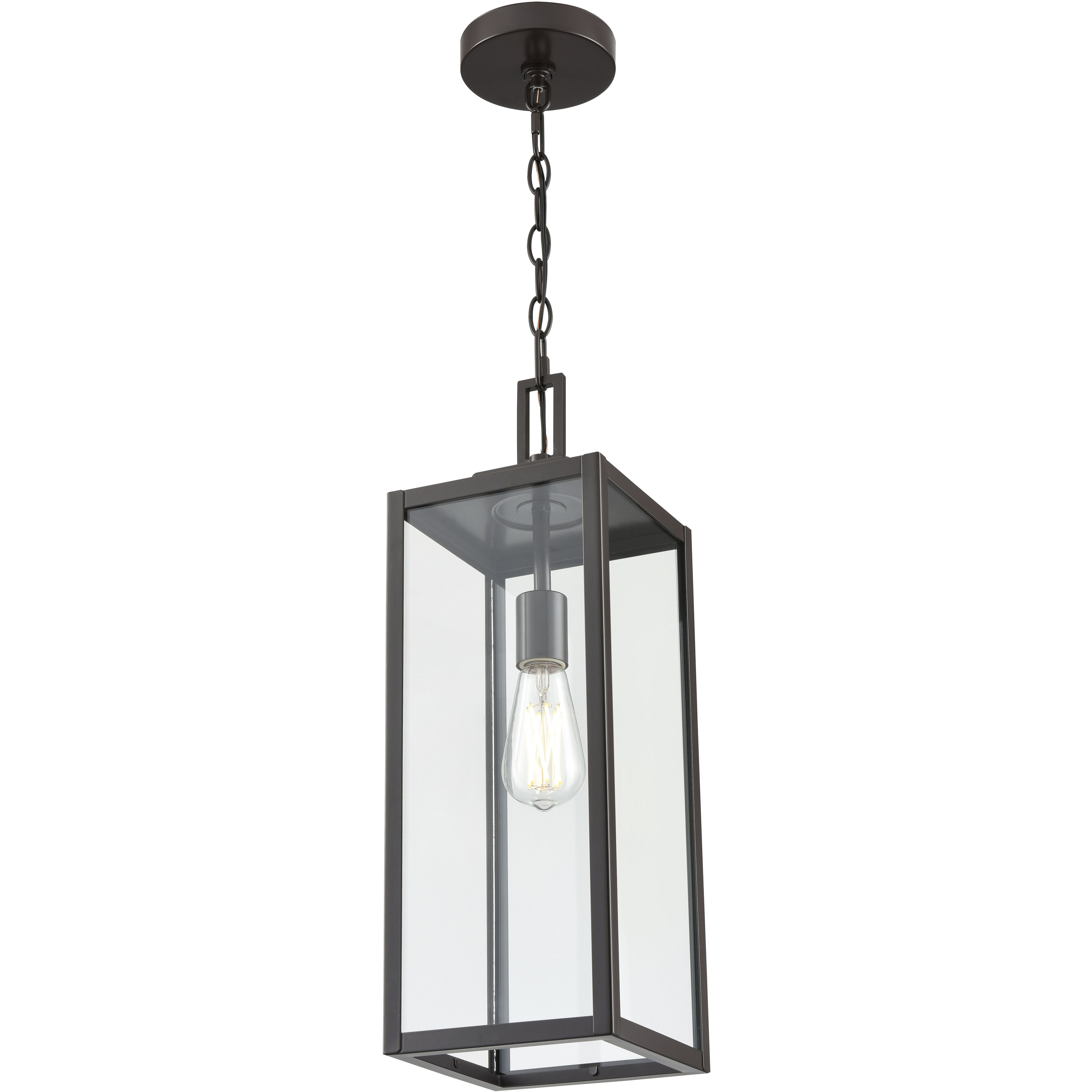 Atless 1 Light 7 inch Powder Coated Bronze Outdoor Hanging Pendant
